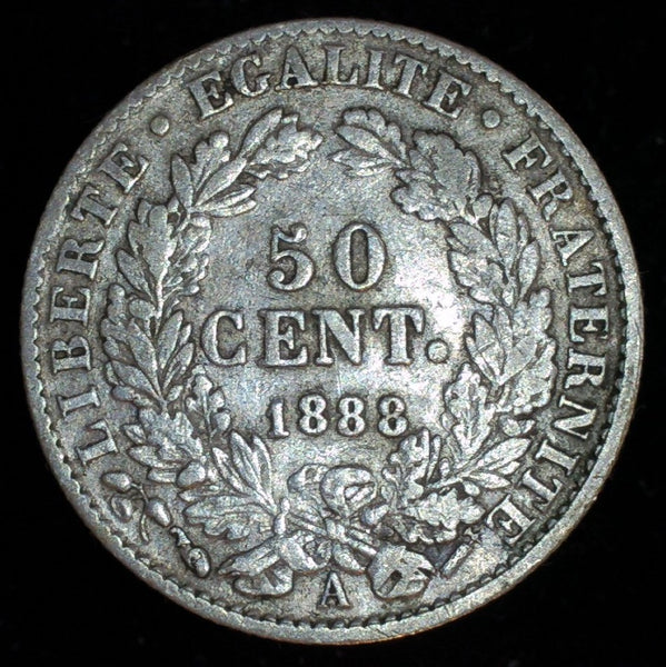 France. 50 Centimes. 1888