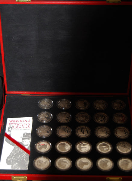 Winstons War 25 silver medal set issued by Spinks.