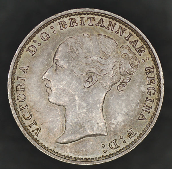 Victoria. Threepence. 1887. Young head