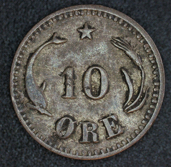 Denmark. 10 Ore. 1874
