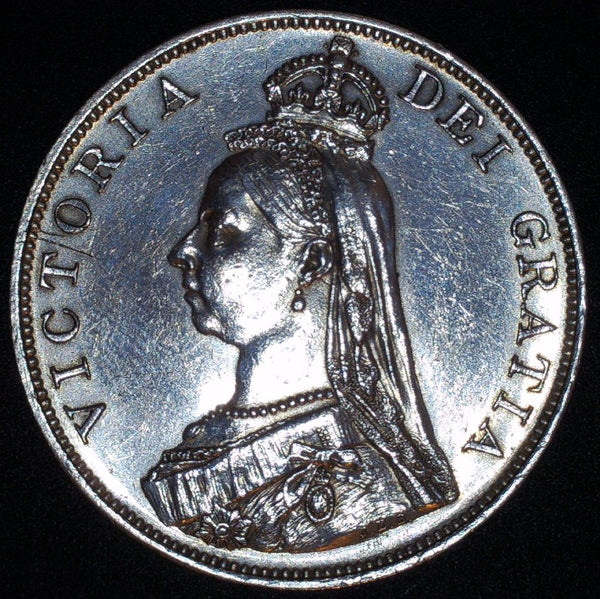 Victoria. Double Florin. 1887. Arabic 1