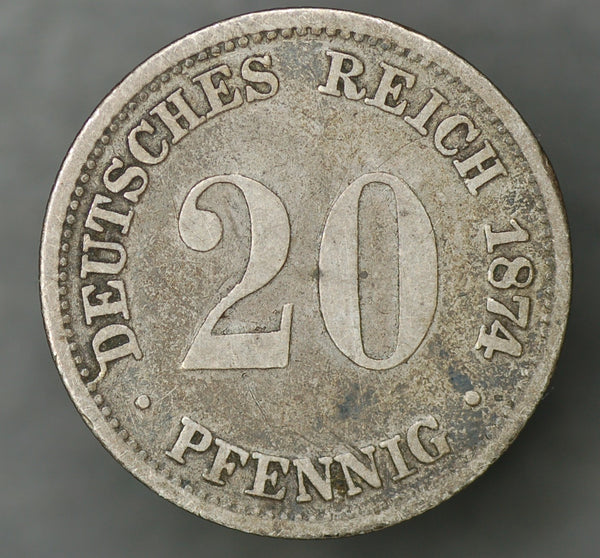 Germany. 20 pfennig. 1874D