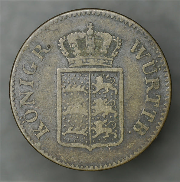 Germany. Wurttemberg. 3 Kreuzer. 1842