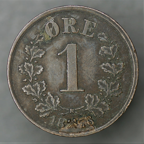 Norway. 1 ore. 1876