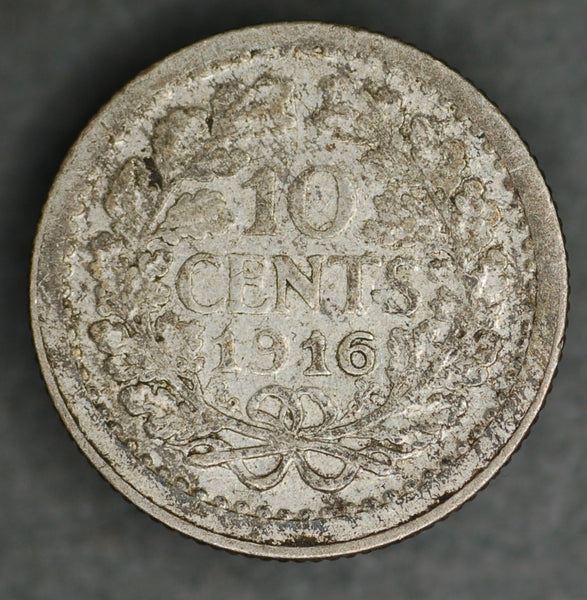 Netherlands. 10 cents. 1916