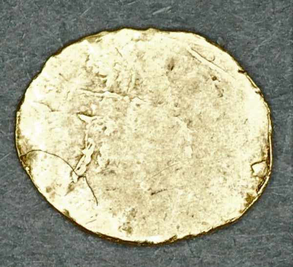 India. Gold uniface half fanam. Ahmad Shah