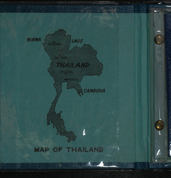 Thailand. Set of 3 coins in vintage folder