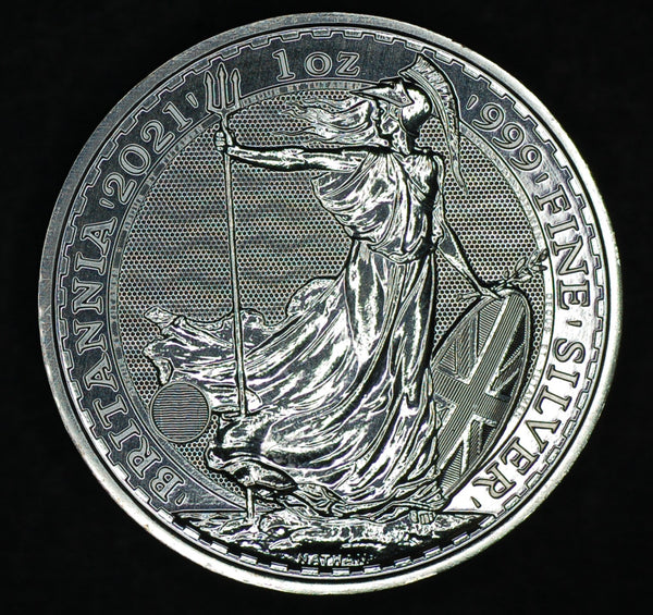 Elizabeth II. Silver 'Britannia'. 1 troy ounce of fine silver. 2021