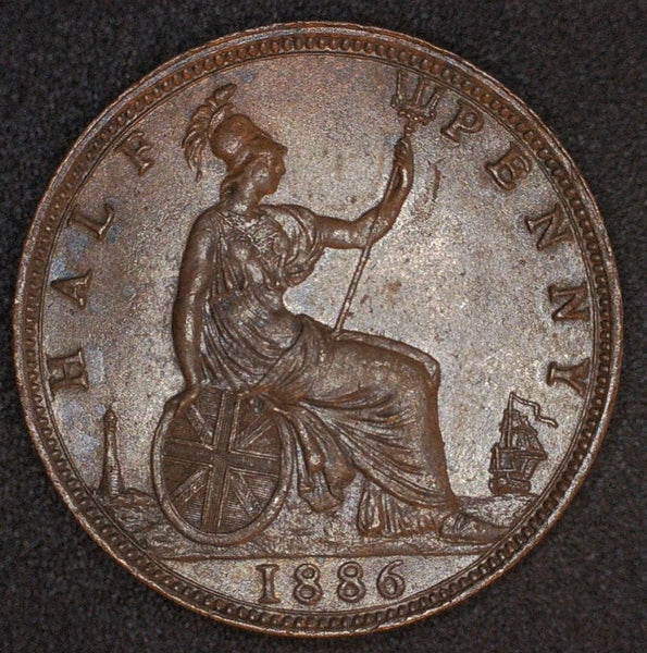 Victoria. Halfpenny. 1886