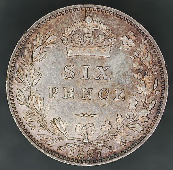 Victoria. Sixpence. 1887. Wreath reverse. A selection.