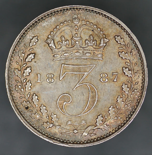 Victoria. Threepence. 1887 Jubilee head. A selection.