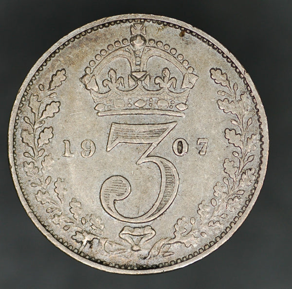 Edward VII. Three pence. 1907