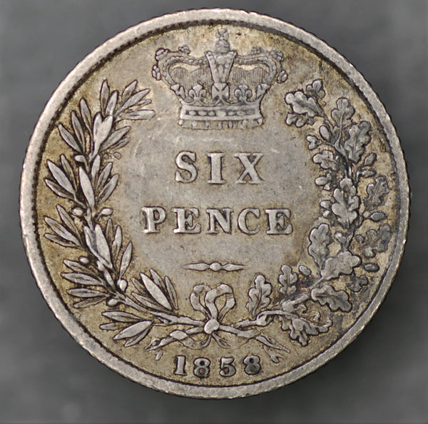Victoria. Sixpence. 1858