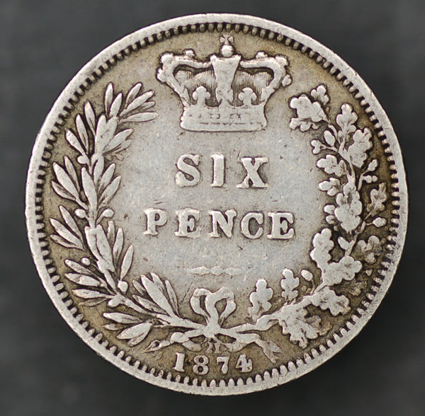 Victoria. Sixpence. 1874