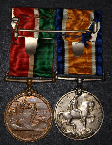 WW1. BWM & Mercantile Marine pair