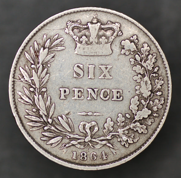 Victoria. Sixpence. 1864