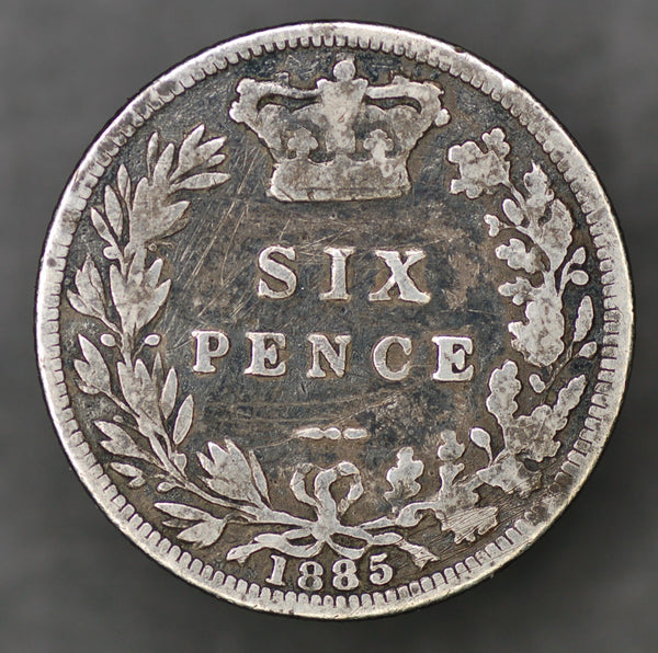 Victoria. Sixpence. 1885