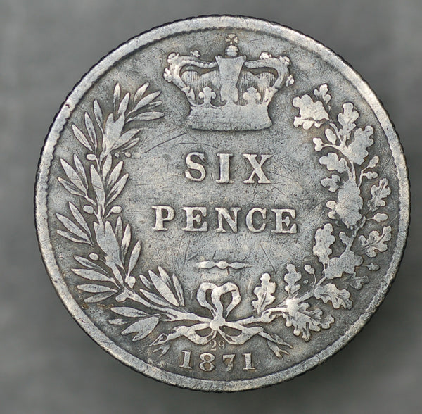 Victoria. Sixpence. 1871