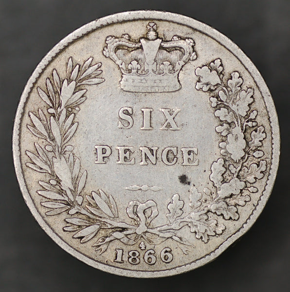 Victoria. Sixpence. 1866