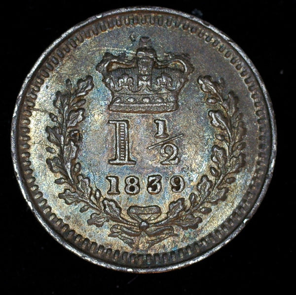 Victoria. Three Halfpence. 1839