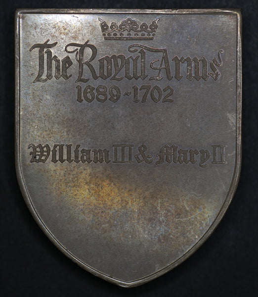 The Royal Arms medallion. Sterling silver. 1976