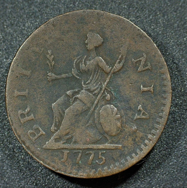 George III. Farthing. 1775. Counterfeit/Evasion