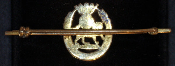 Sweetheart brooch. York & Lancaster regiment. 9ct gold.