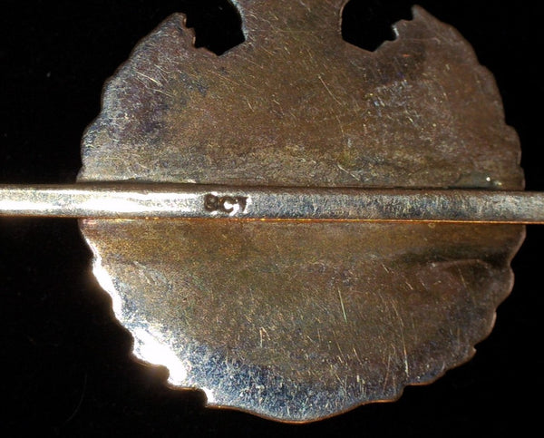 Sweetheart brooch. Royal Engineers. 9ct gold.