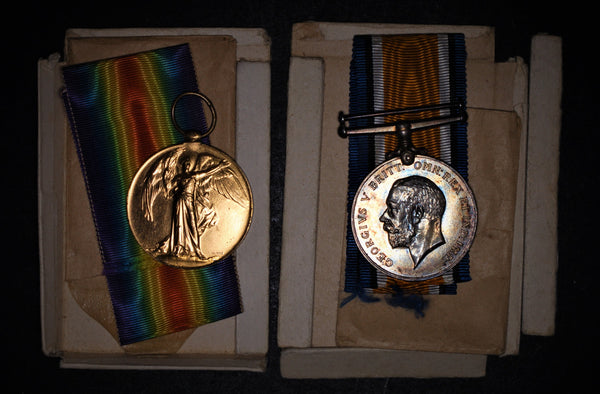 WW1. BWM & Victory medal. Dolton. Bedfordshire Regiment. KIA