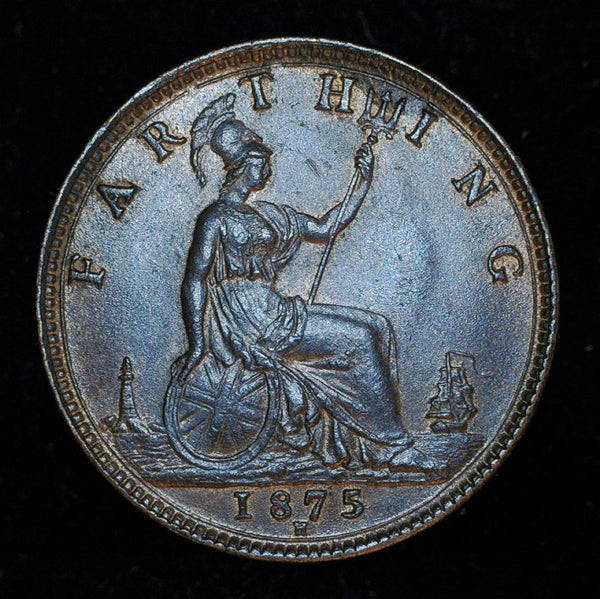 Victoria. Farthing. 1875H. High grade