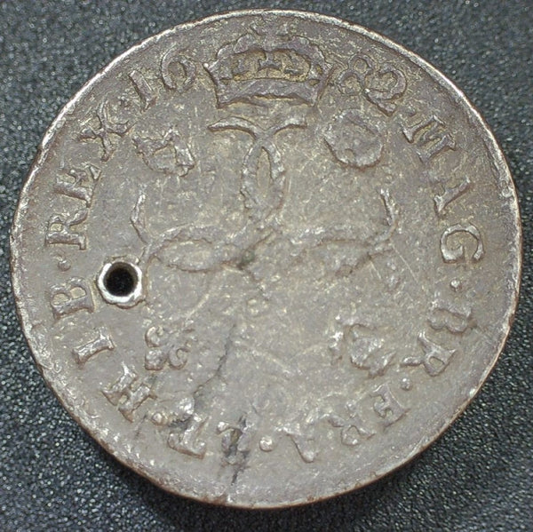 Charles II. Fourpence. Pierced.