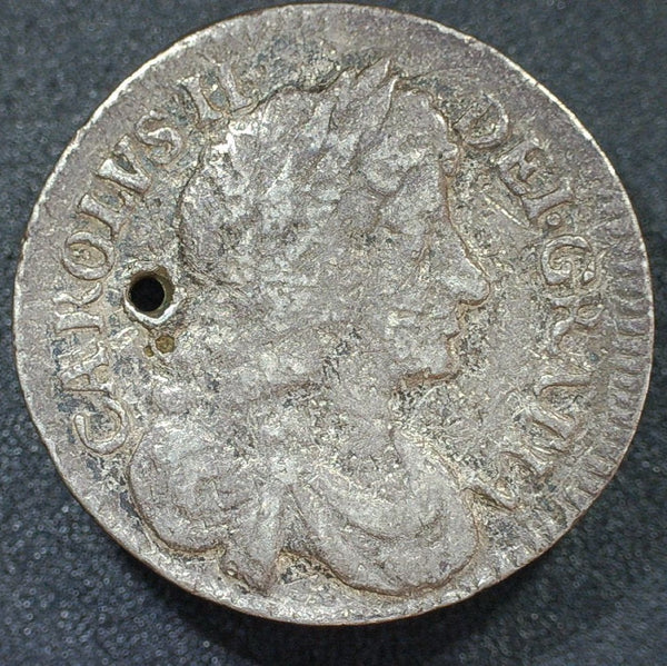 Charles II. Fourpence. Pierced.