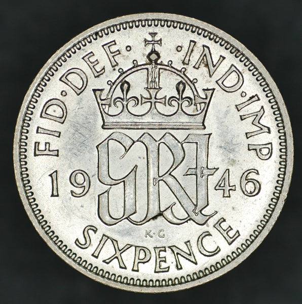 George VI. Sixpence. 1946