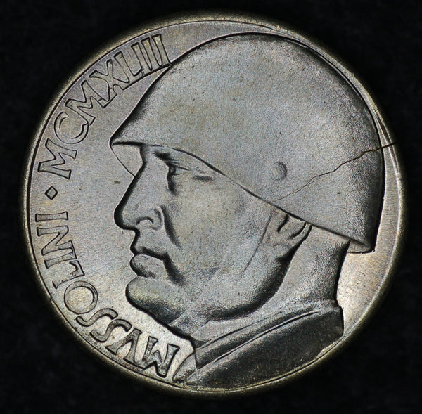 Italy 1943 20 Lire Mussolini Fantasy Issue Medal