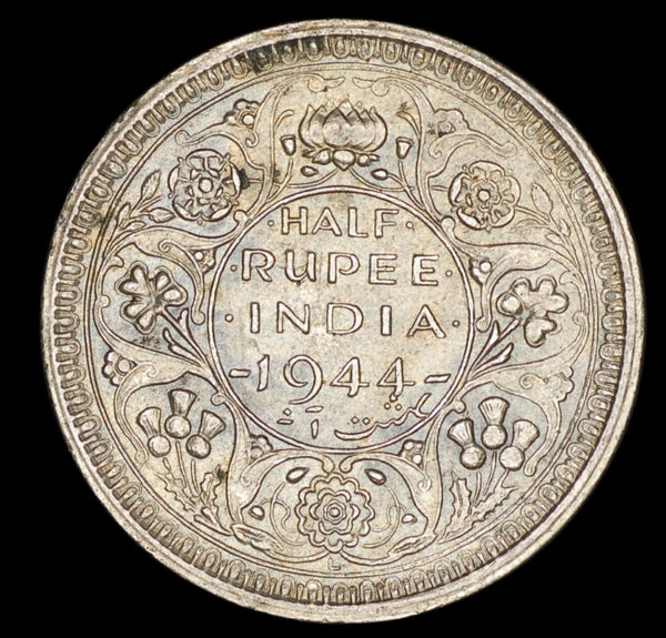 India. Half rupee. 1944