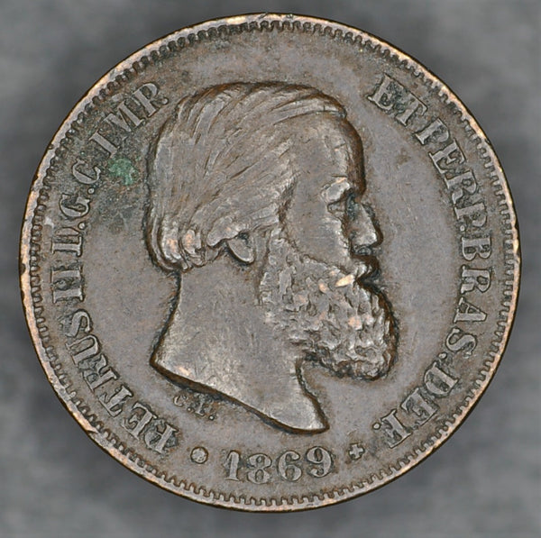 Brazil. 10 Reis. 1869