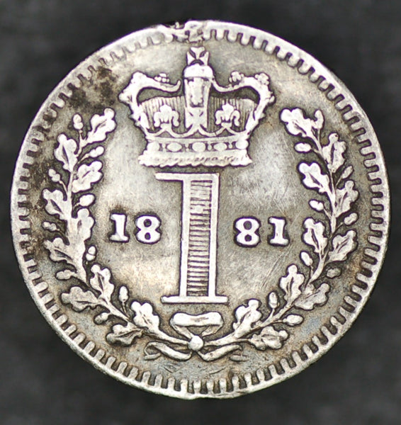 Victoria. Maundy penny. 1881