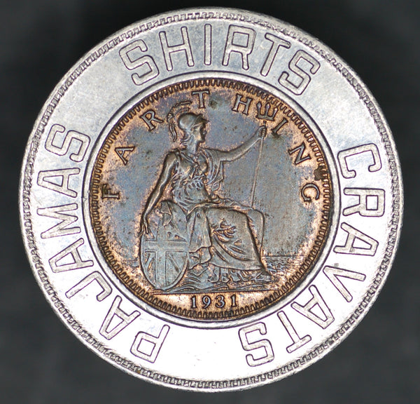 Advertising token. 'Forsyth lucky coin'