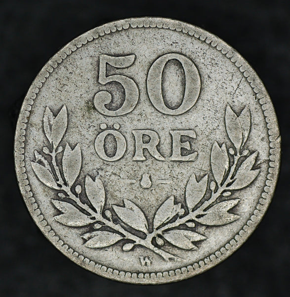 Sweden. 50 Ore. 1916.