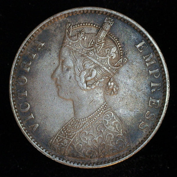 India. One Rupee. 1892. Bikanir state.