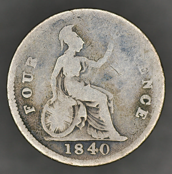 Victoria. Four pence. 1840. A selection.