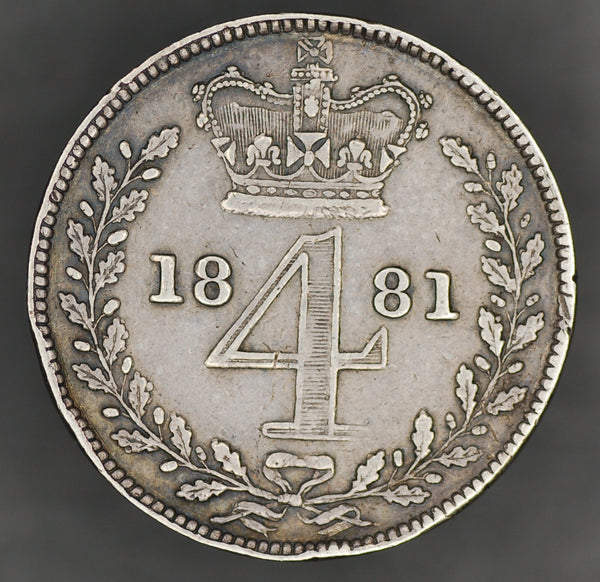 Victoria. Maundy fourpence. 1881