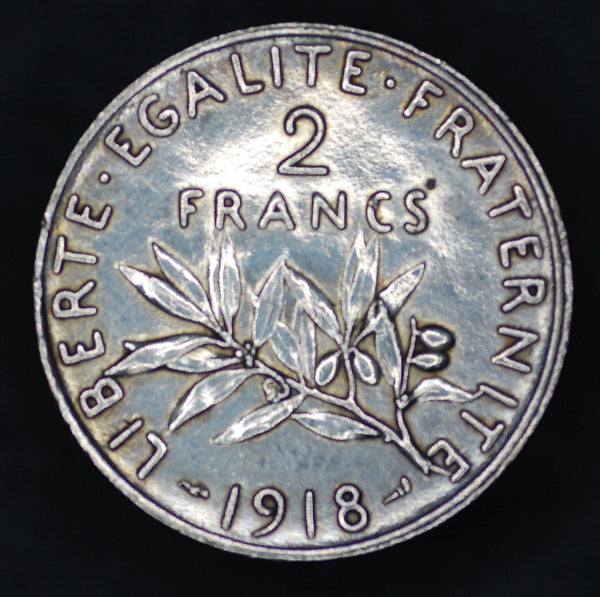 France. 2 Francs. 1918