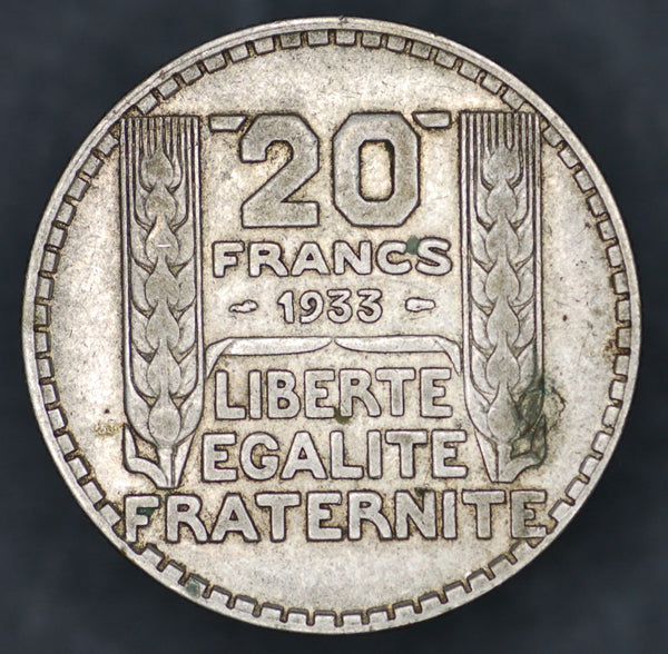 France. 20 Francs. 1933