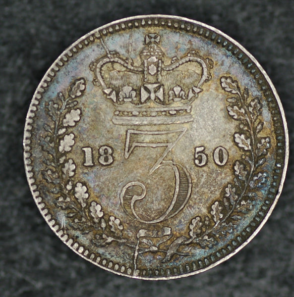 Victoria. Threepence. 1850