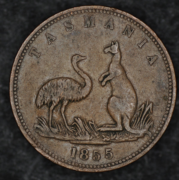 Australia. Tasmania. One penny token. 1855