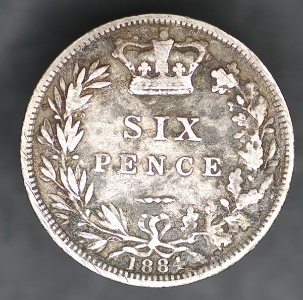 Victoria. Sixpence. 1884