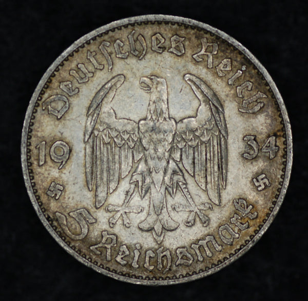 Germany. 5 Reichsmark. 1934D