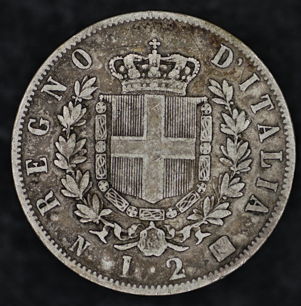 Italy. 2 Lire. 1863