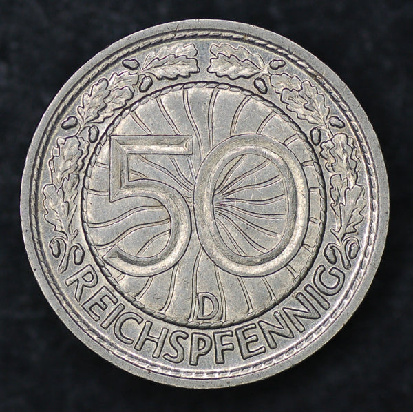 Germany. 50 pfennig. 1928D